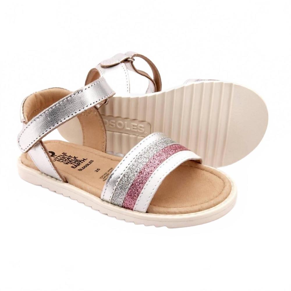 NEW OLDSOLES girl's glam sandal in silver